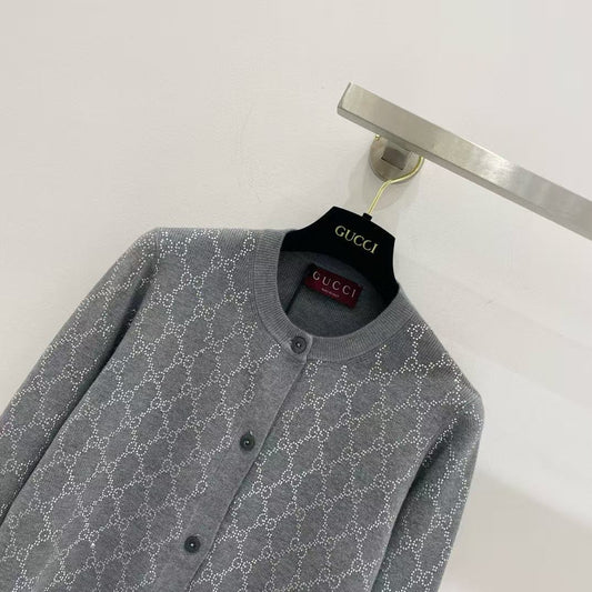 Guc NEW Rhinestone Cardigan