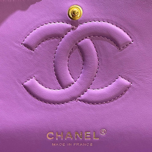 CH CLASSIC 11.12 HANDBAG 25.5 Small Grained Calfskin Taro Purple