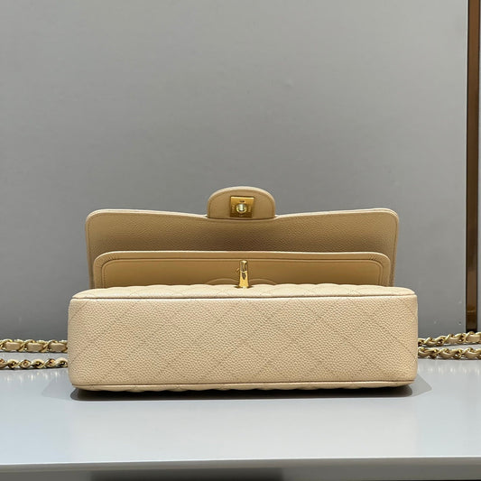 CH CLASSIC 11.12 HANDBAG 25.5 Grained Calfskin Apricot