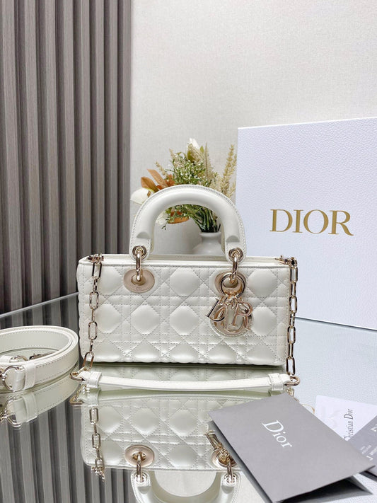 DO Micro / Small / Medium Lady D-Joy Bag Latte Cannage Lambskin