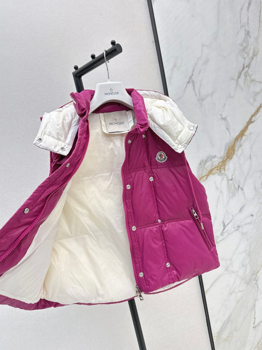 Monc New Short stand collar down vest