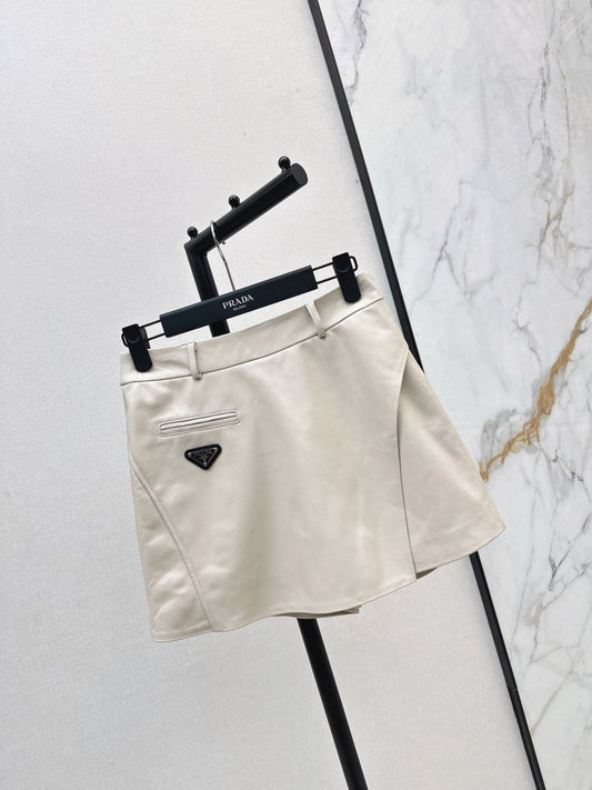 Pra NEW lambskin leather skirt