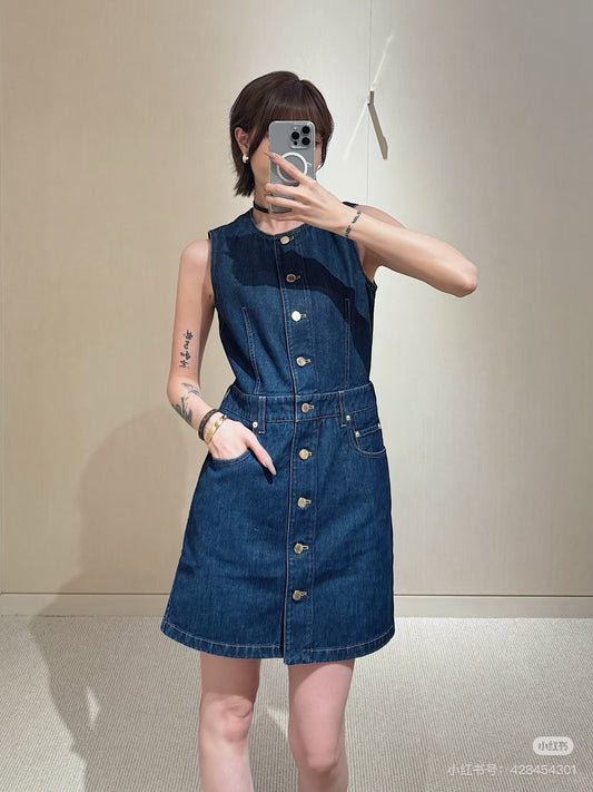 Louis NEW Sleeveless denim dress