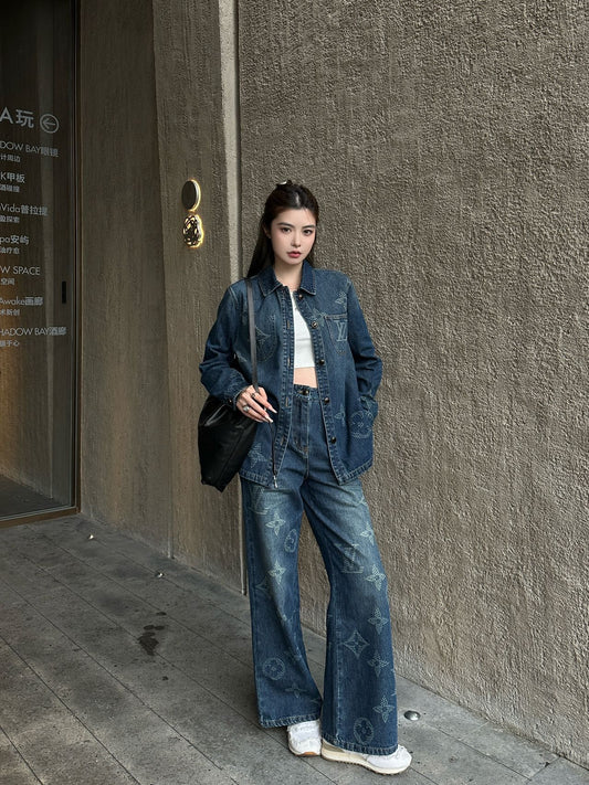 Louis NEW jacquard denim jacket