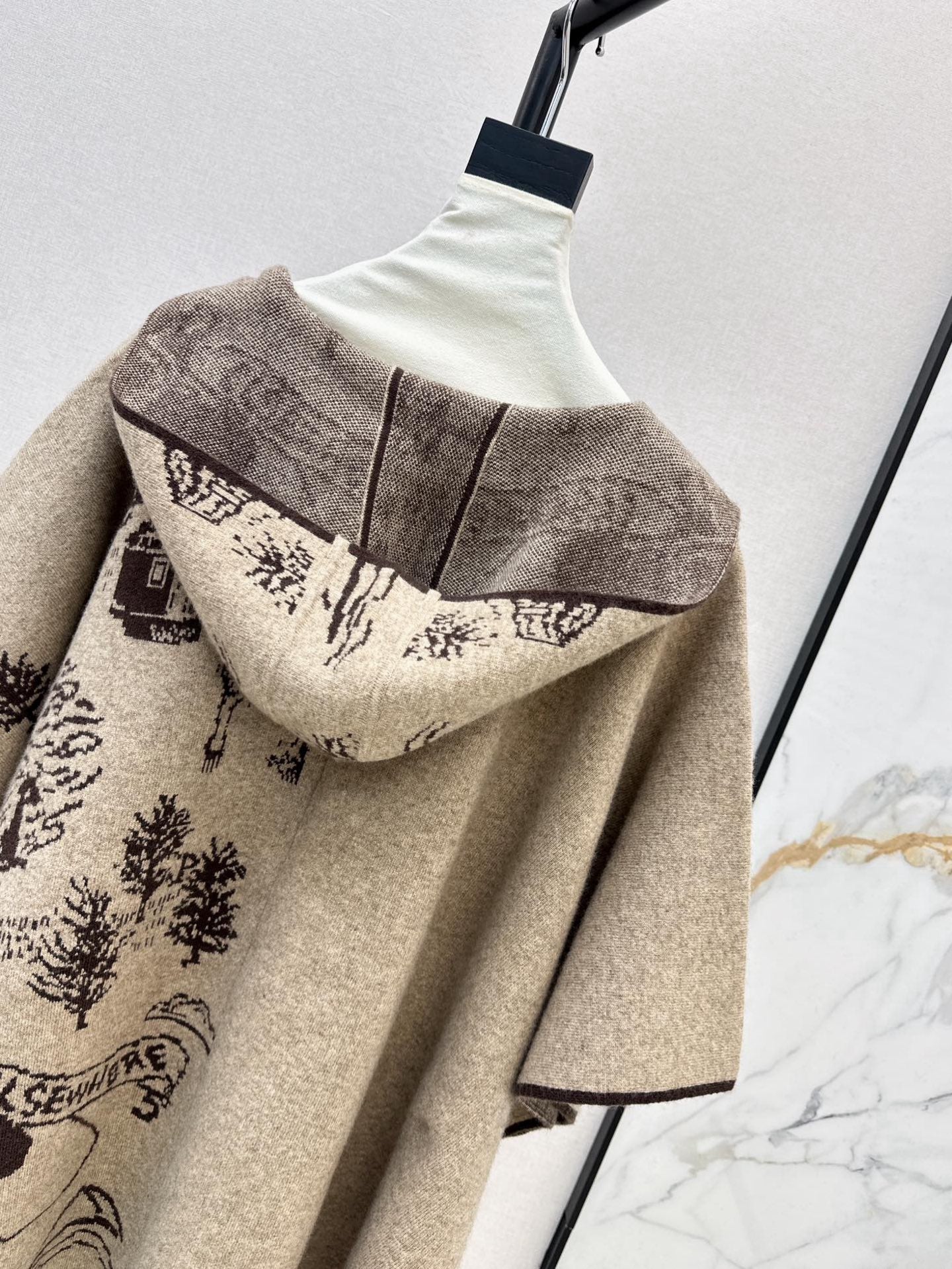 Bur NEW wool cape coat