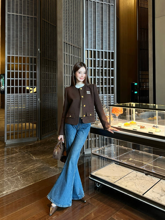 Miu NEW crew neck jacket