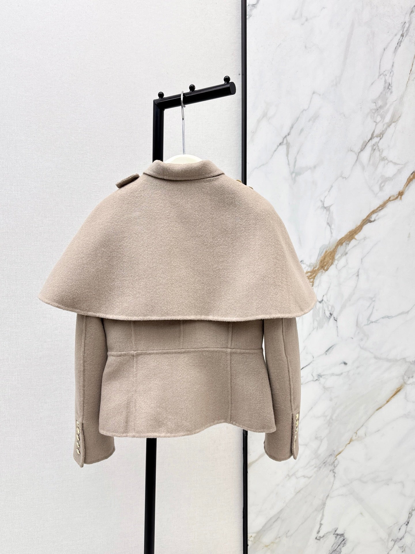 Loro NEW Double-faced wool cape coat