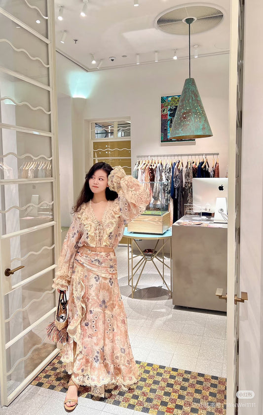 Zimm NEW Silk linen skirt