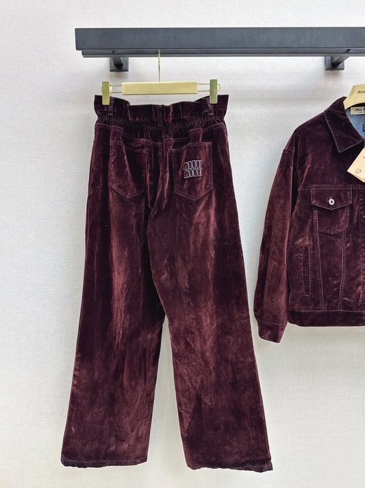 Miu NEW velvet pants