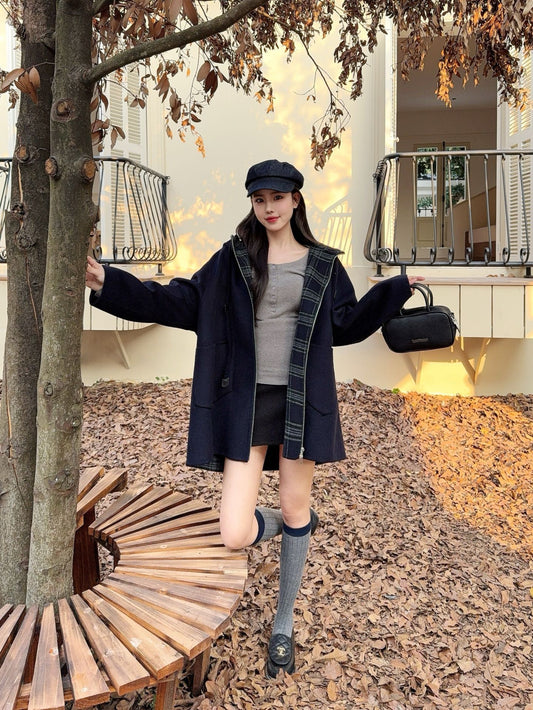 Ce1i NEW hooded woolen iacket