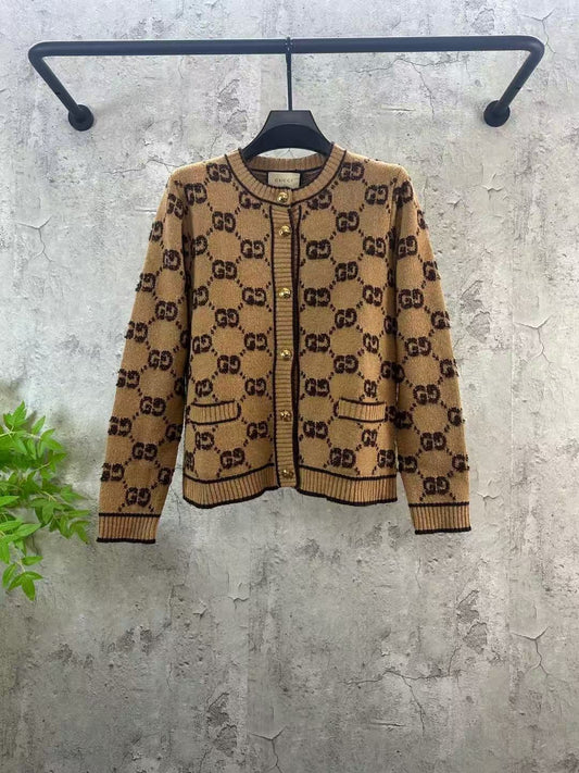 Guc 25fw new Wool jacquard cardigan