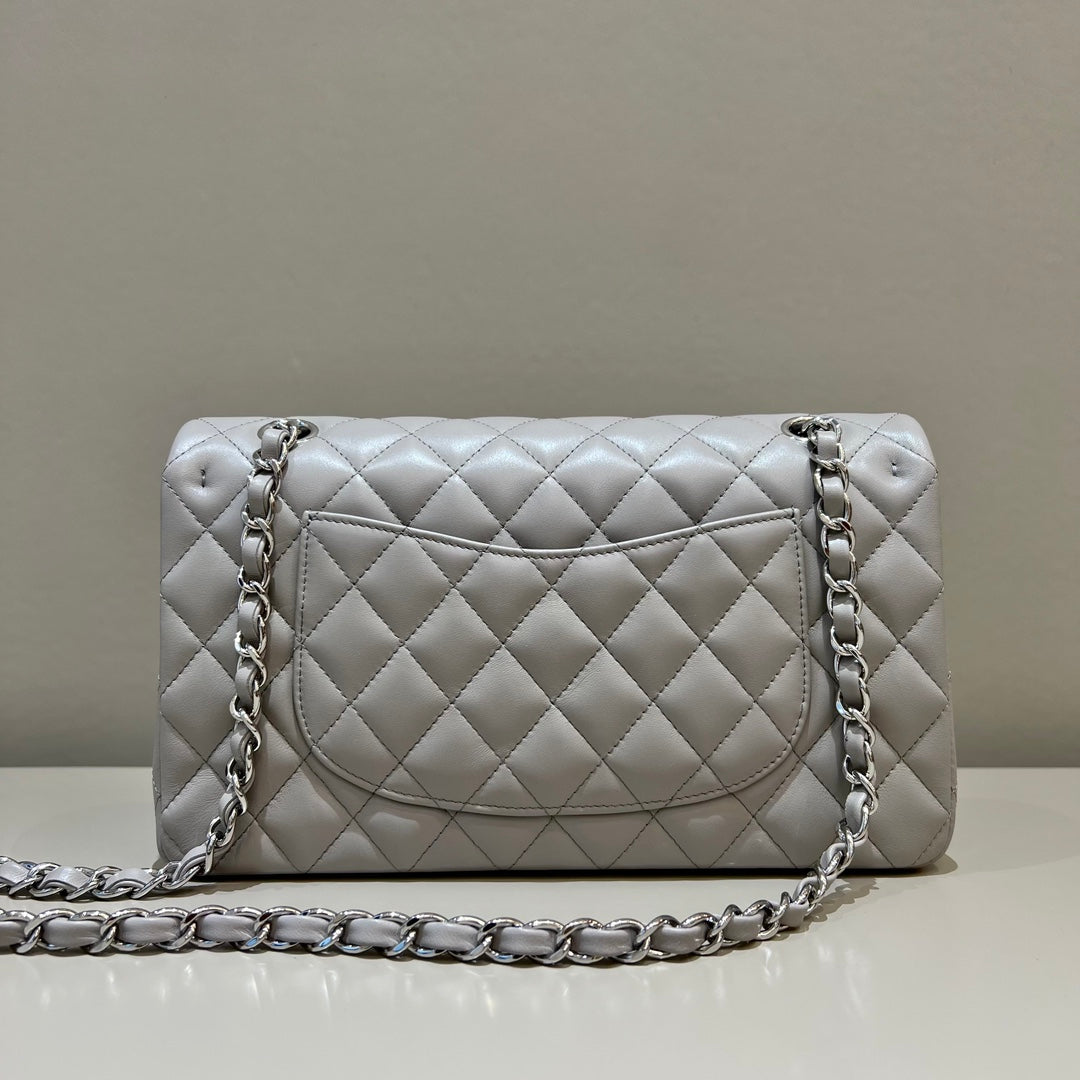 CH CLASSIC 11.12 HANDBAG 25.5 Lambskin Dove Gray