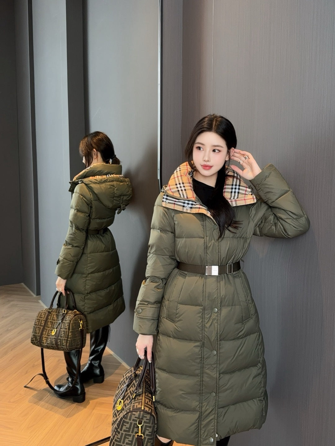 Bur New long down jacket