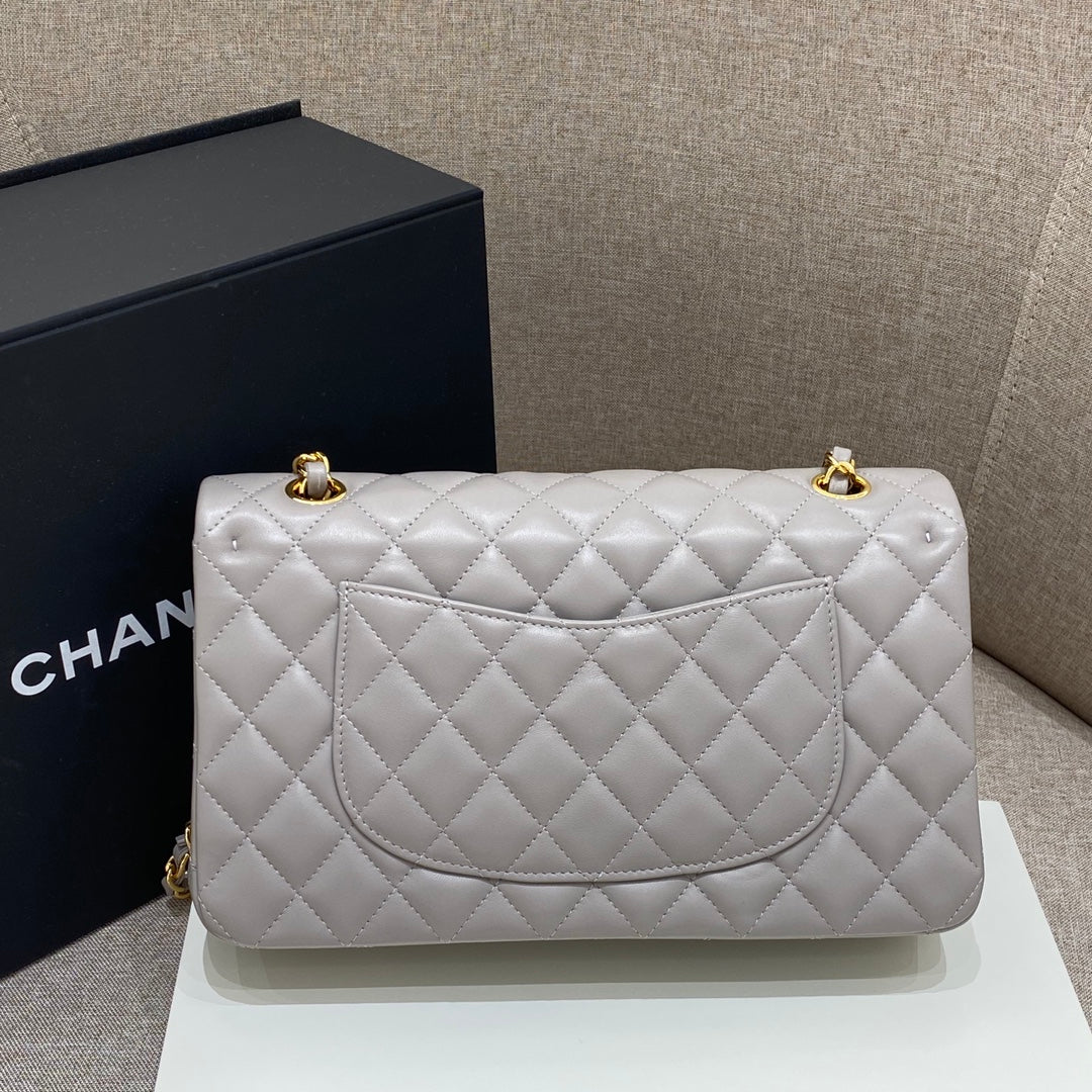 CH CLASSIC 11.12 HANDBAG 25.5 Lambskin Dove Gray