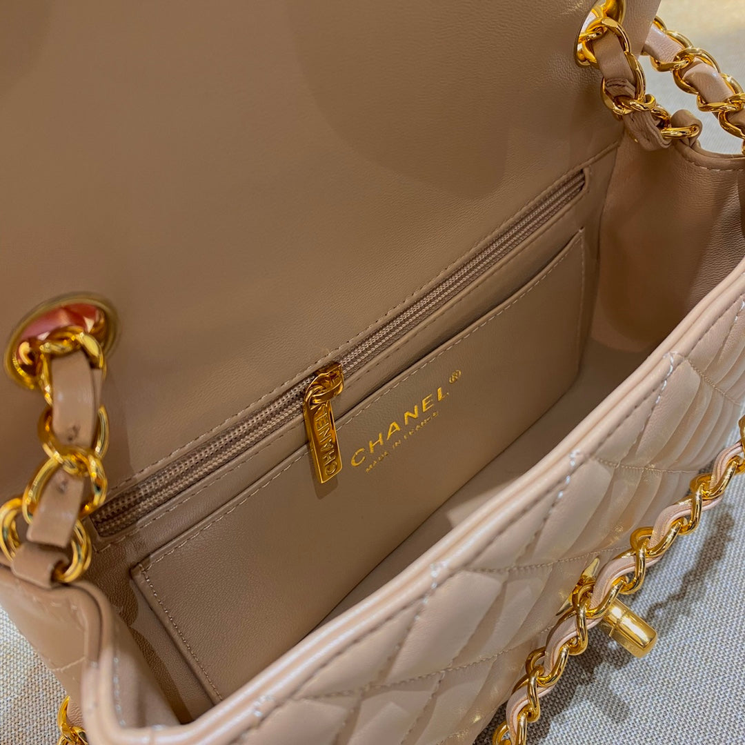 CH  MINI CLASSIC HANDBAG 20 Lambskin Chai (Teas)