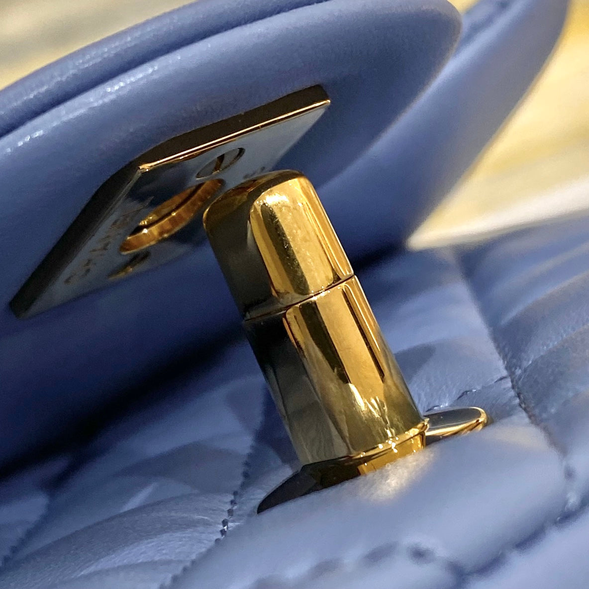 CH MINI CLASSIC HANDBAG 20 Lambskin Denim Blue