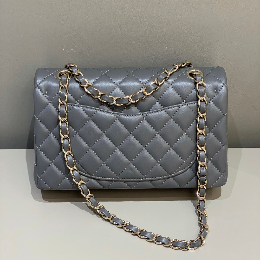 CH  SMALL CLASSIC HANDBAG 23 Lambskin High-grade Gray