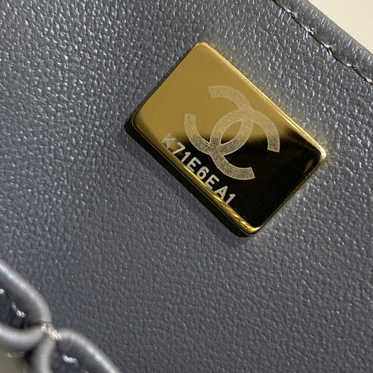 CH  SMALL CLASSIC HANDBAG 23 Lambskin High-grade Gray