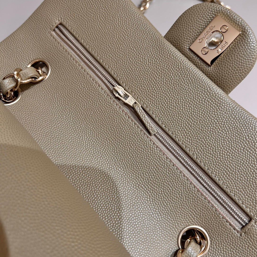 CH SMALL CLASSIC HANDBAG 23 Small Grained Calfskin Chai (Teas)