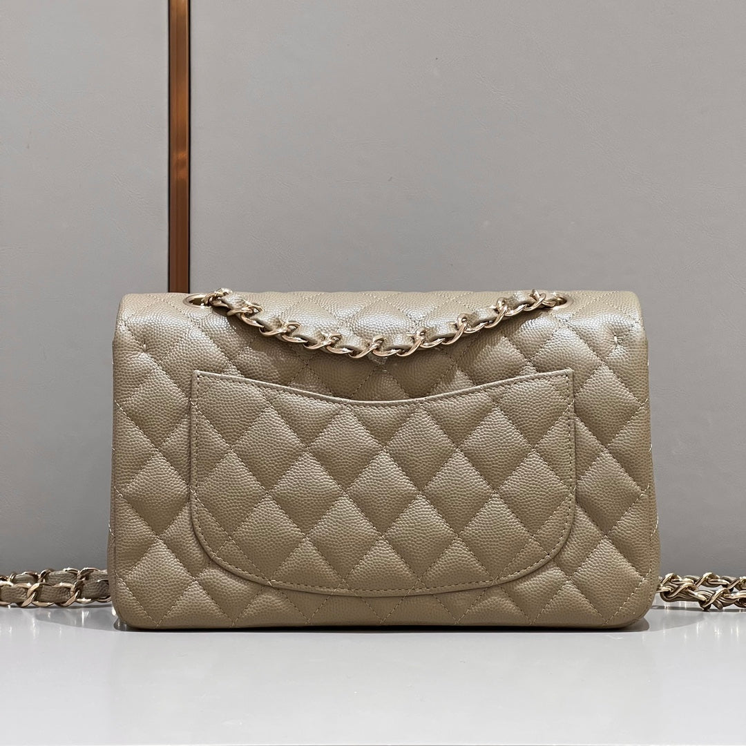 CH SMALL CLASSIC HANDBAG 23 Small Grained Calfskin Chai (Teas)