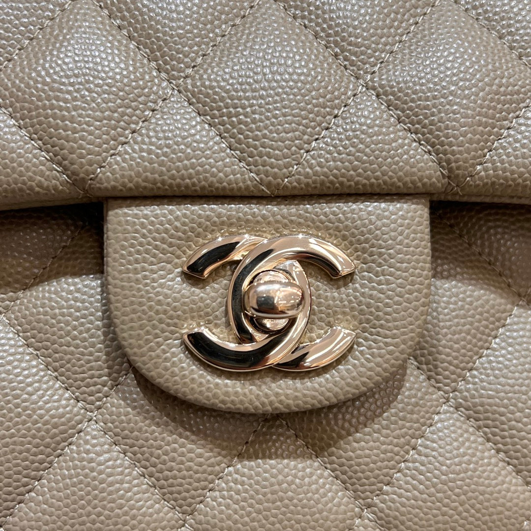 CH SMALL CLASSIC HANDBAG 23 Small Grained Calfskin Chai (Teas)