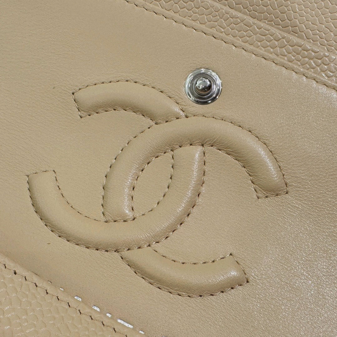 CH SMALL CLASSIC HANDBAG 23 Grained Calfskin Apricot