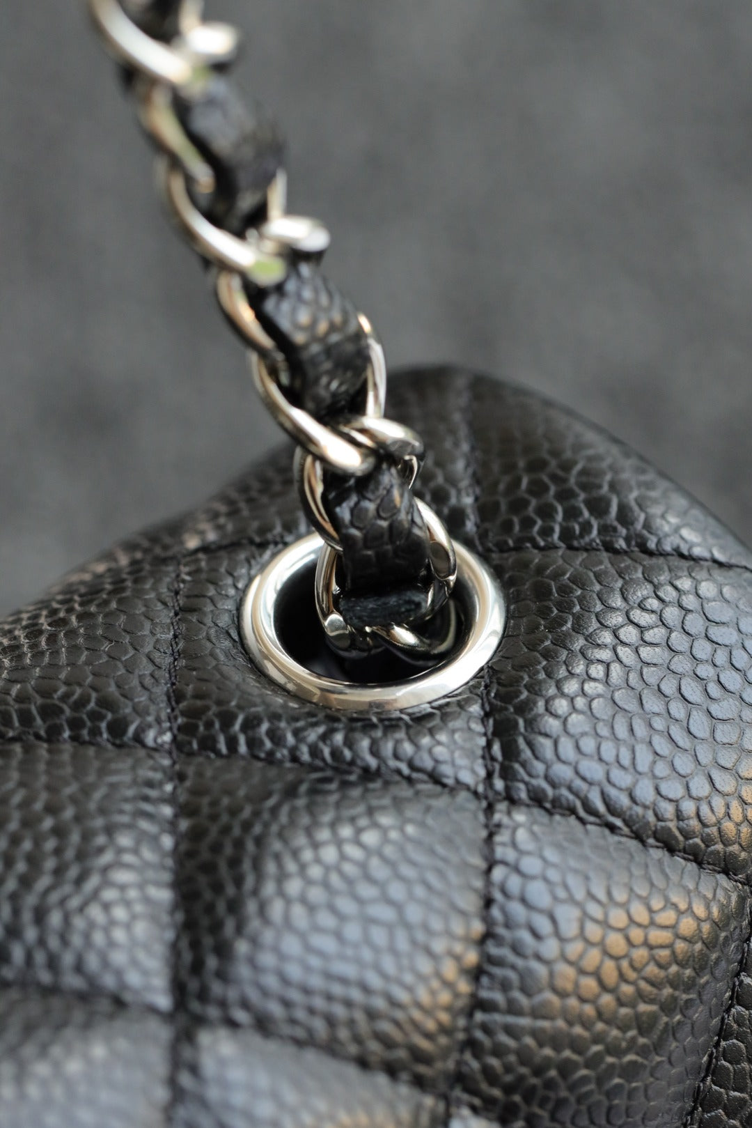 CH  MINI CLASSIC HANDBAG 20 Grained Calfskin Black