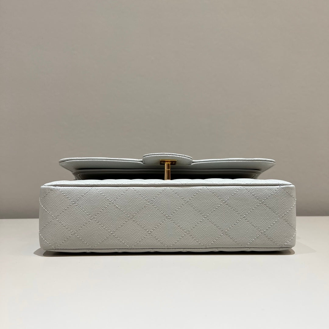 CH CLASSIC 11.12 HANDBAG 25.5 Small Grained Calfskin Elephant Gray