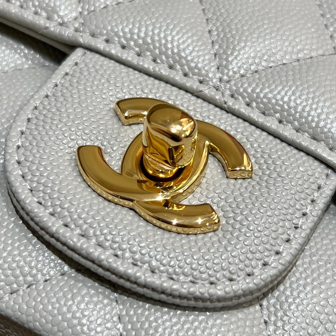 CH CLASSIC 11.12 HANDBAG 25.5 Small Grained Calfskin Elephant Gray