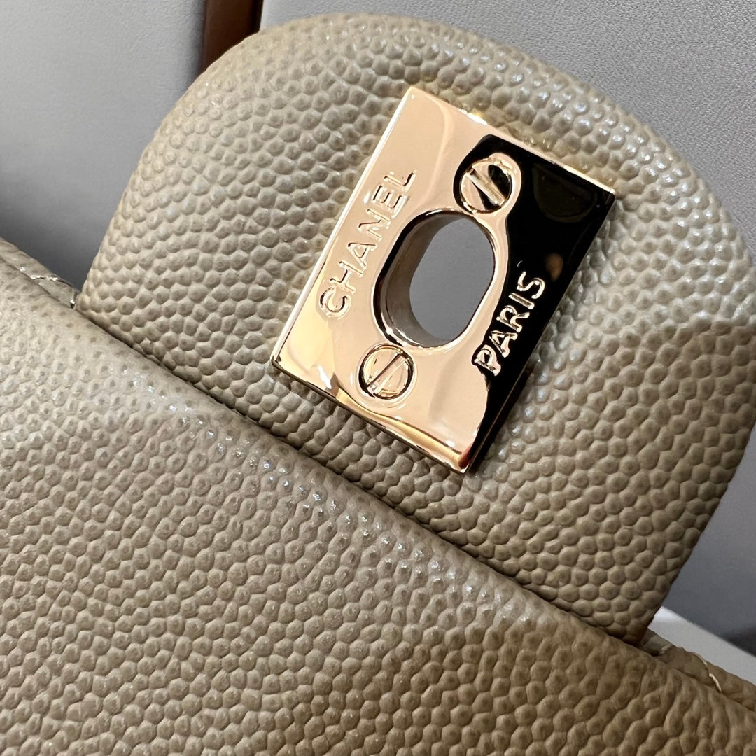 CH CLASSIC 11.12 HANDBAG 25.5 Small Grained Calfskin  Chai (Teas)