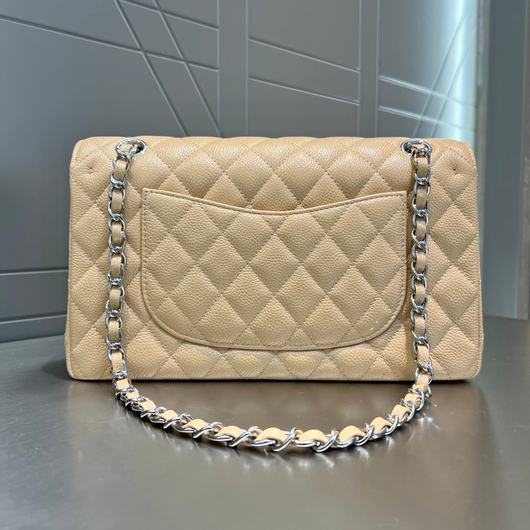 CH  CLASSIC 11.12 HANDBAG 25.5 Grained Calfskin Apricot