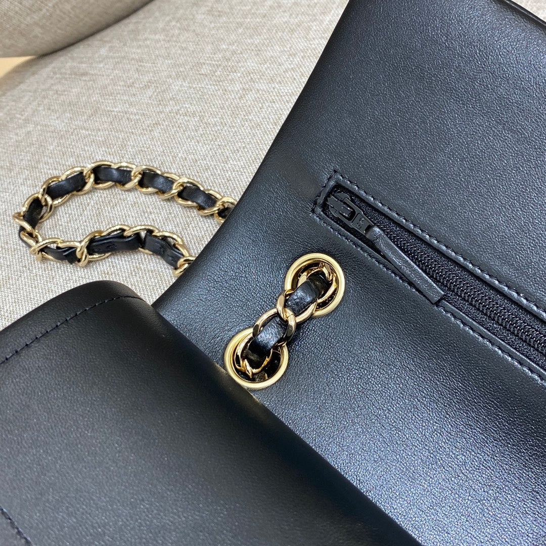 CH  CLASSIC 11.12 HANDBAG 25.5 Lambskin Black