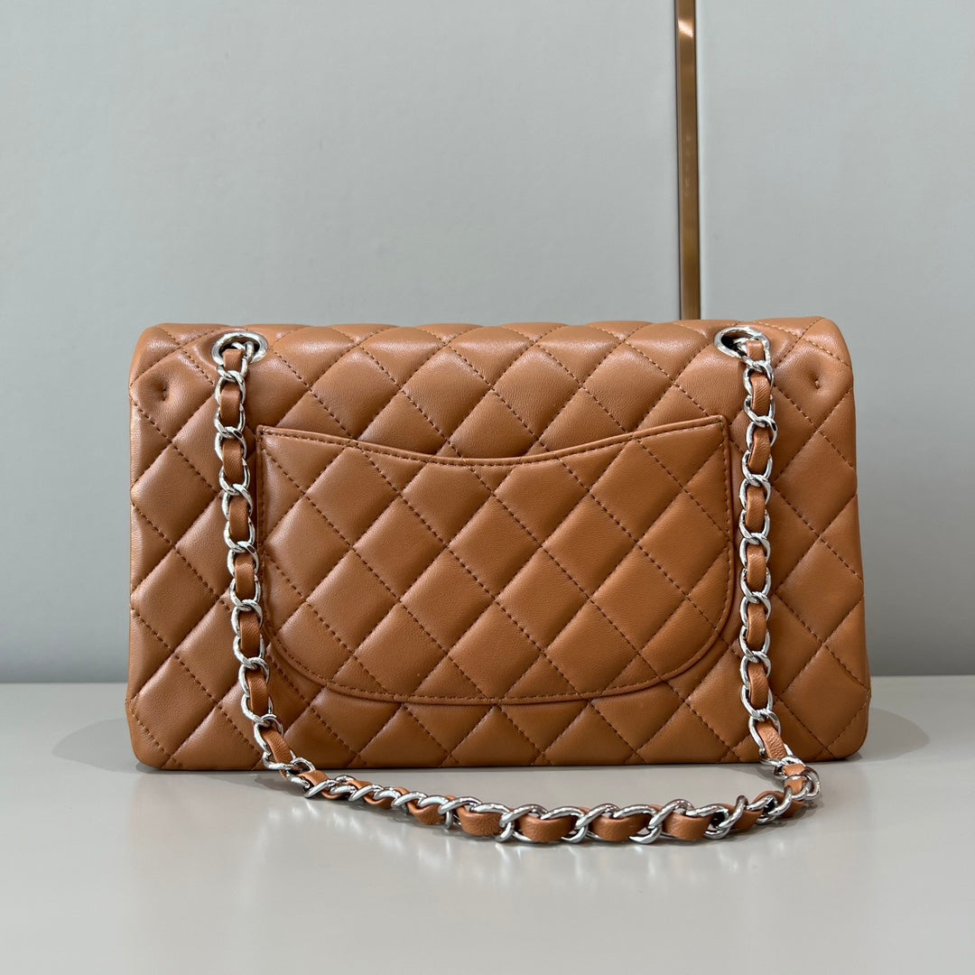CH CLASSIC 11.12 HANDBAG 25.5 Lambskin Gold Brown