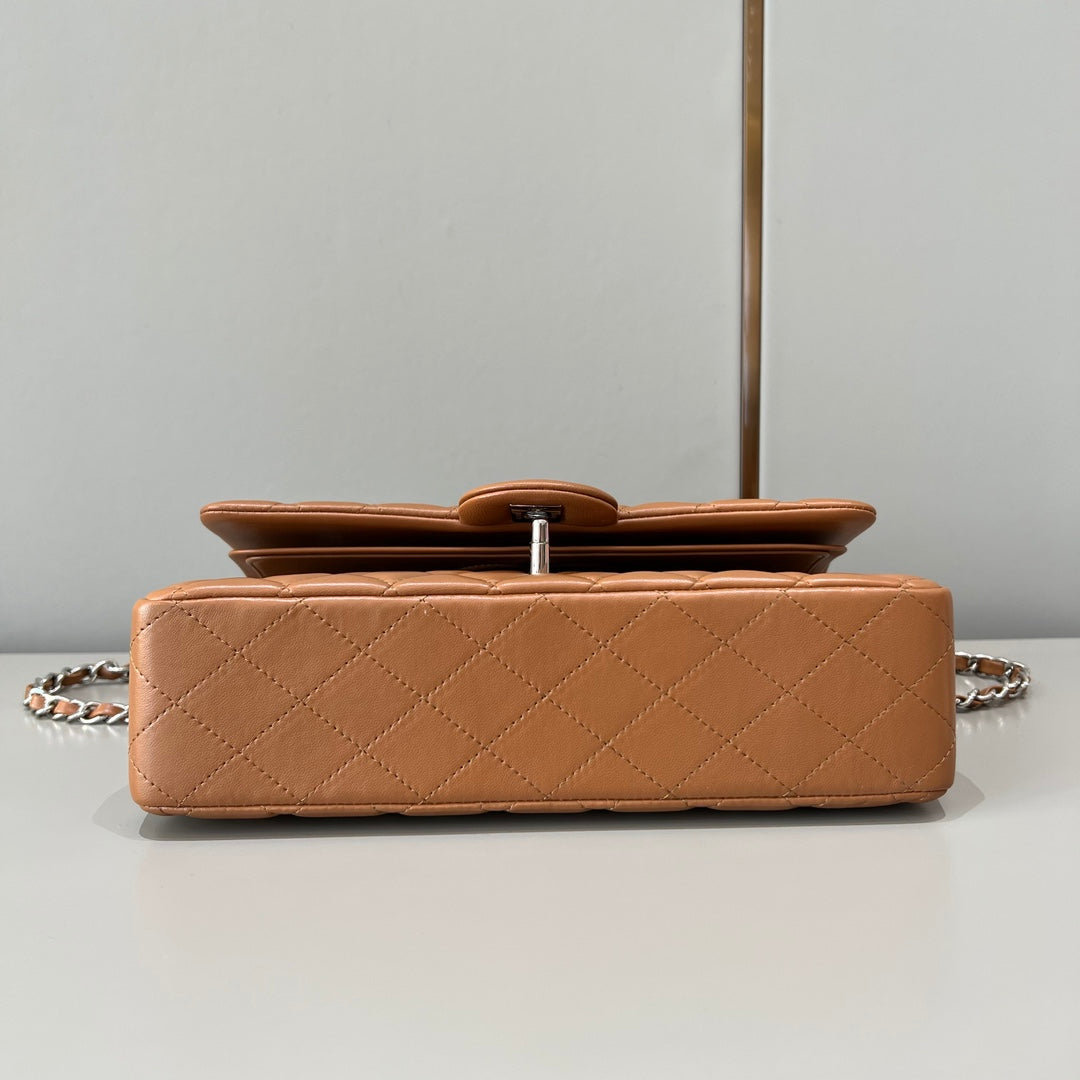 CH CLASSIC 11.12 HANDBAG 25.5 Lambskin Gold Brown