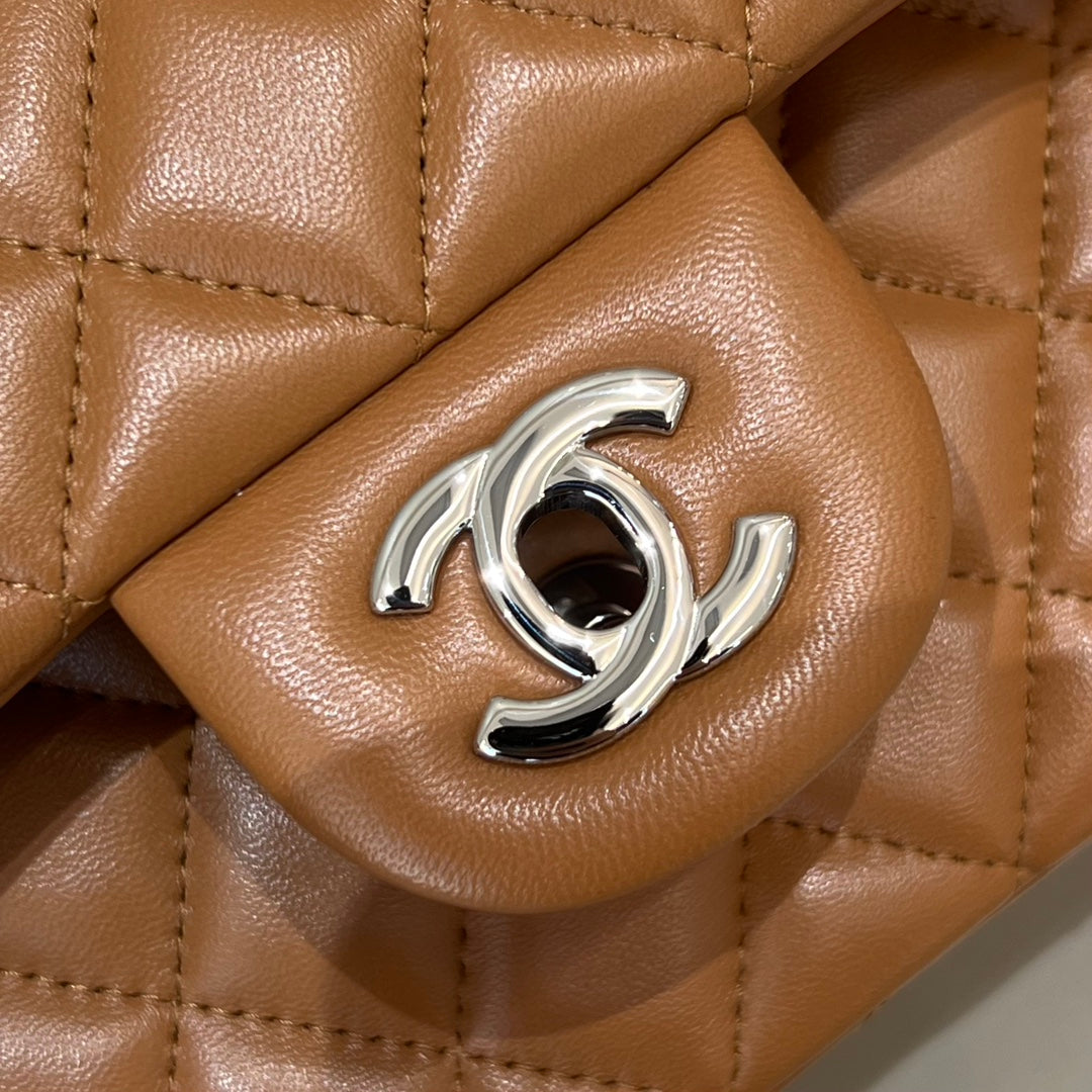 CH CLASSIC 11.12 HANDBAG 25.5 Lambskin Gold Brown