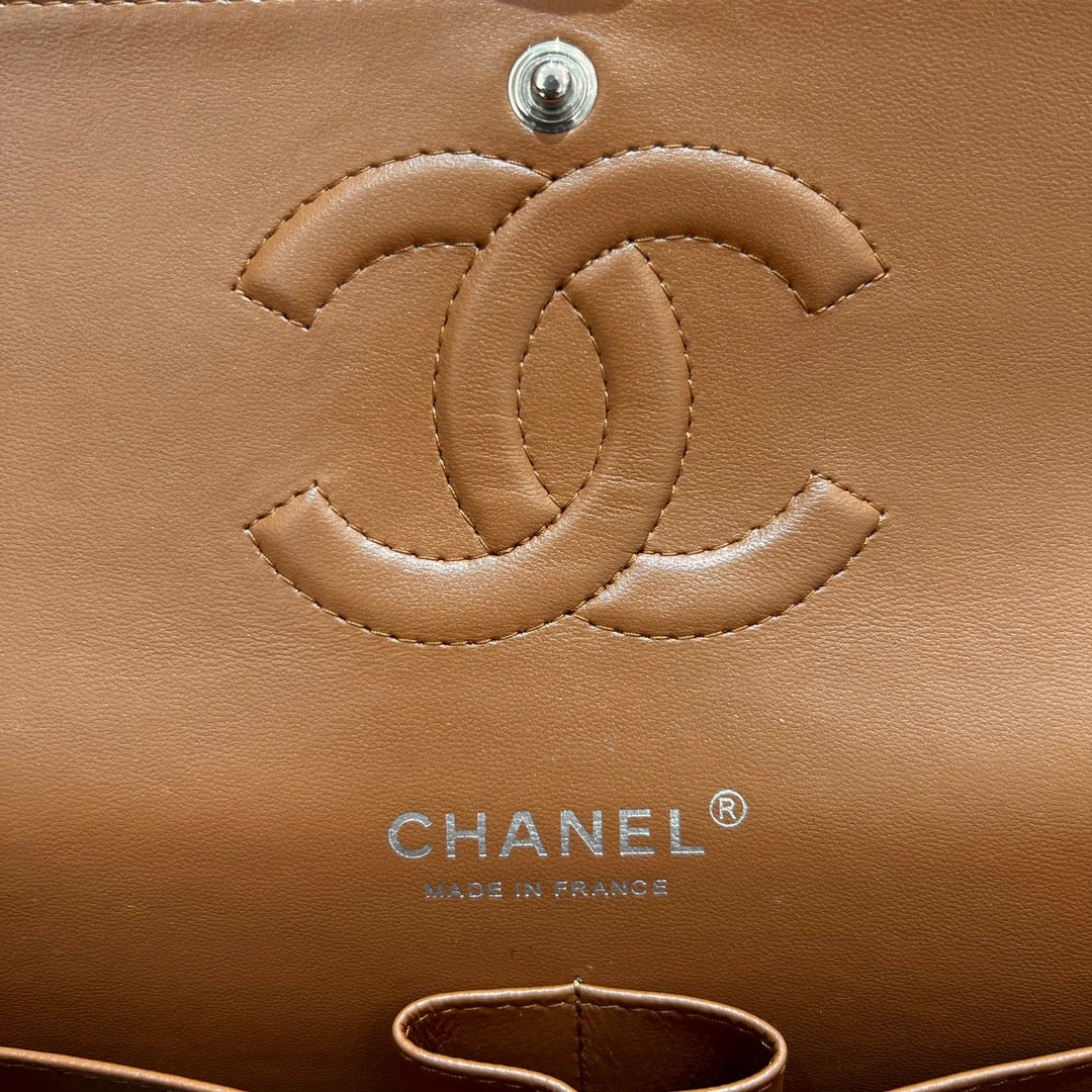 CH CLASSIC 11.12 HANDBAG 25.5 Lambskin Gold Brown