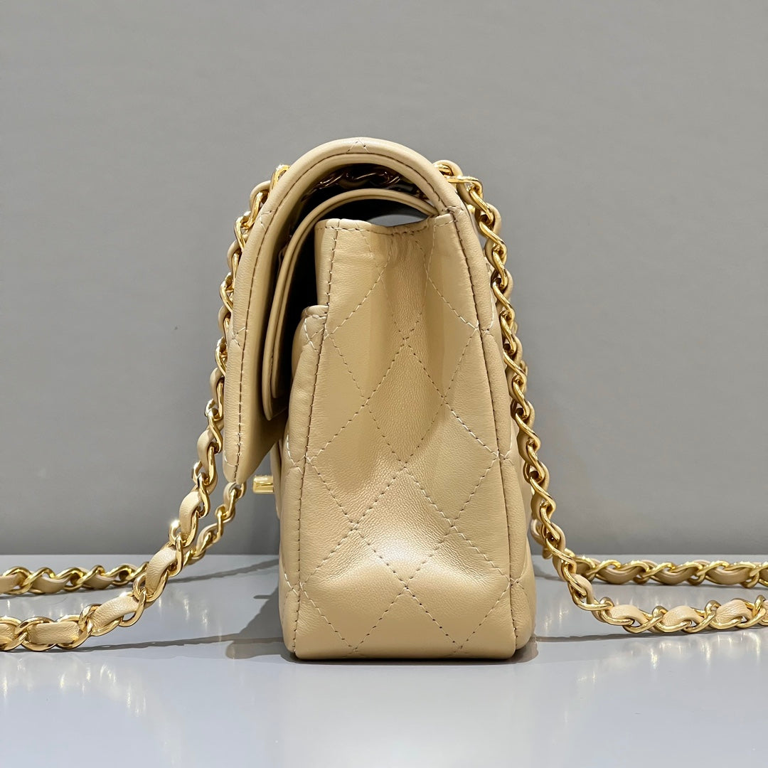 CH CLASSIC 11.12 HANDBAG 25.5 Lambskin Apricot