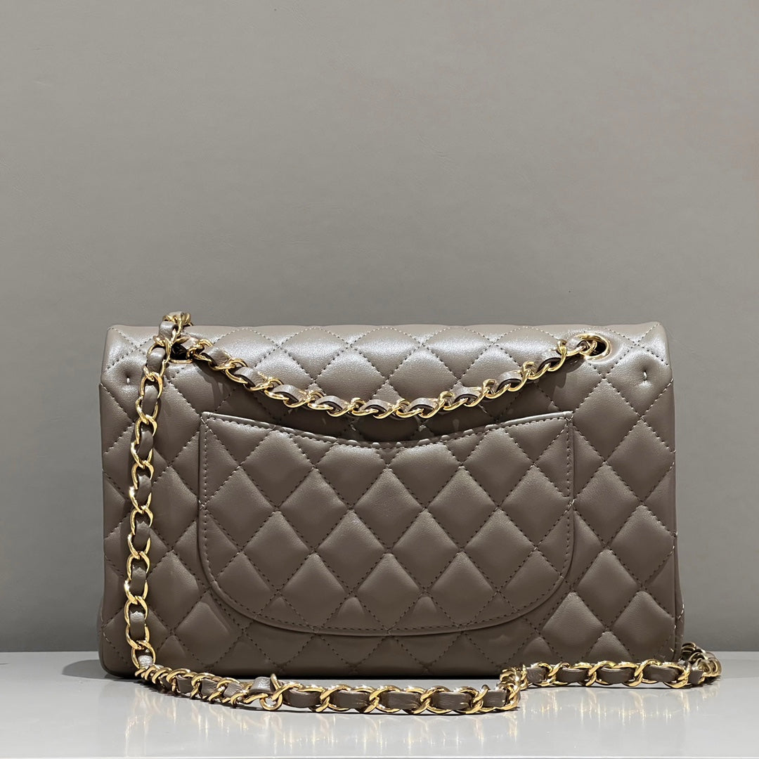 CH CLASSIC 11.12 HANDBAG 25.5 Lambskin Turtledove Gray