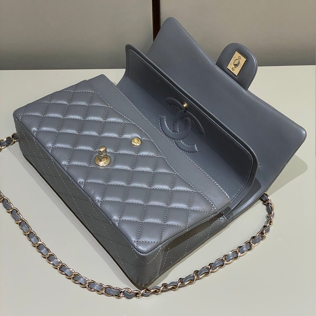 CH CLASSIC 11.12 HANDBAG 25.5 Lambskin High-grade gray