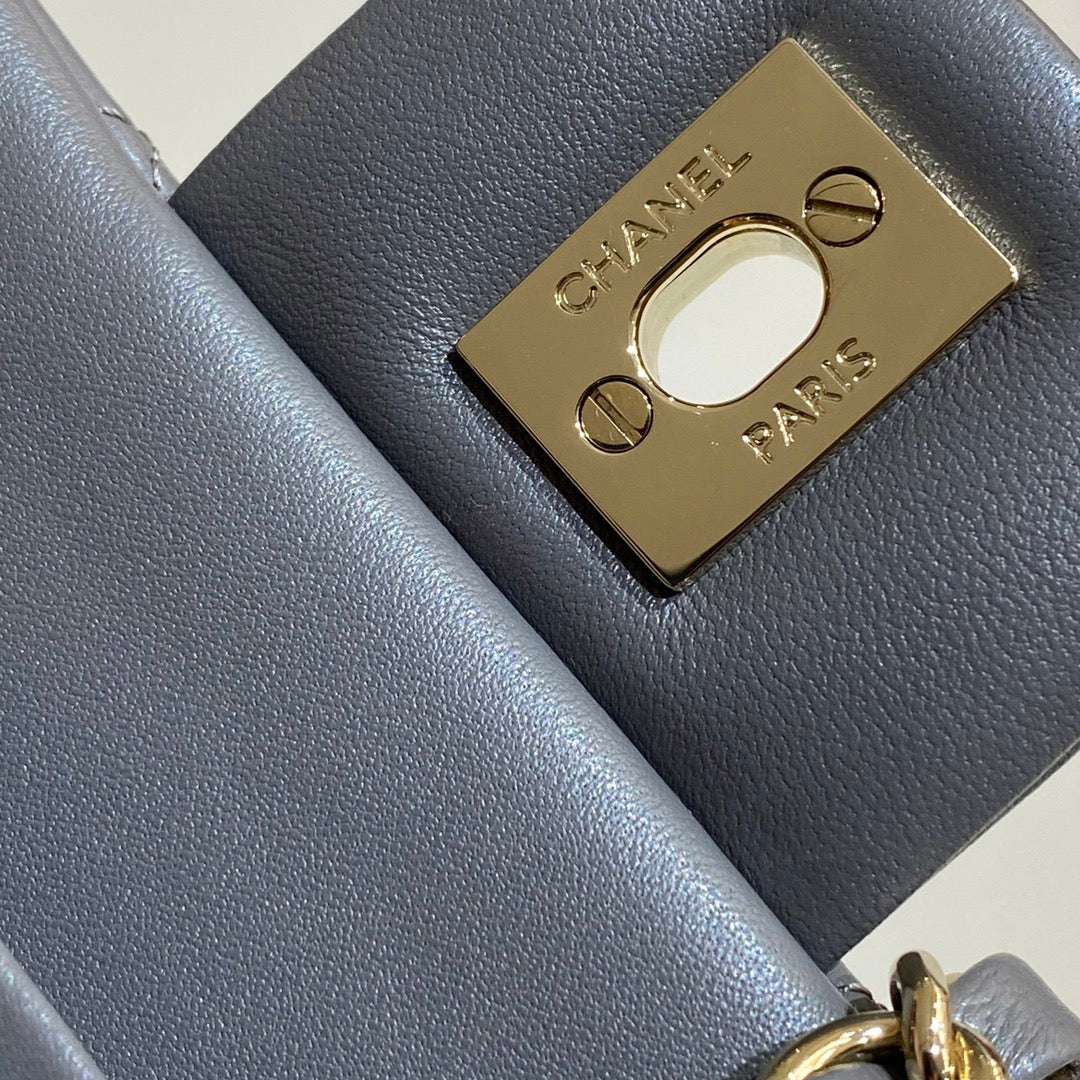 CH CLASSIC 11.12 HANDBAG 25.5 Lambskin High-grade gray