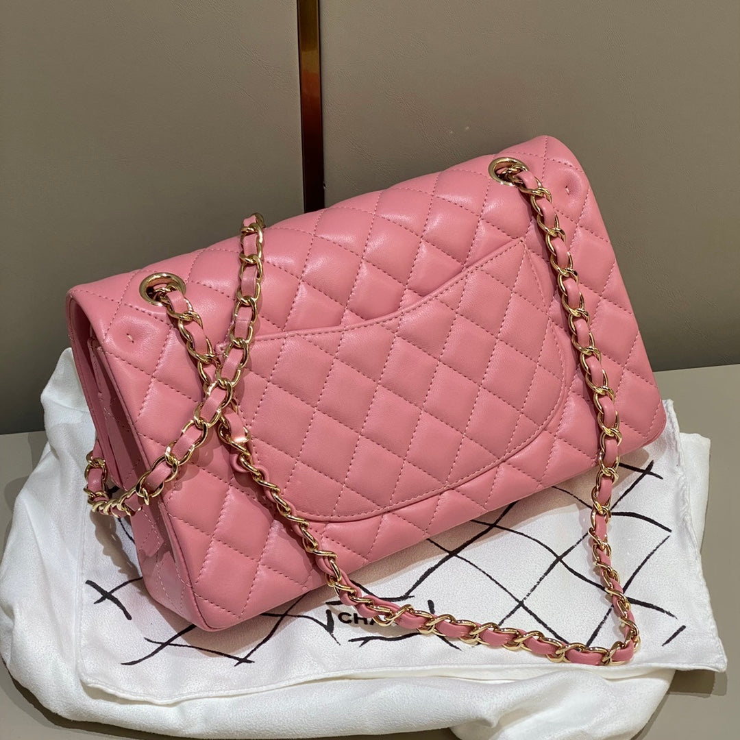 CH CLASSIC 11.12 HANDBAG 25.5 Lambskin Dark Pink
