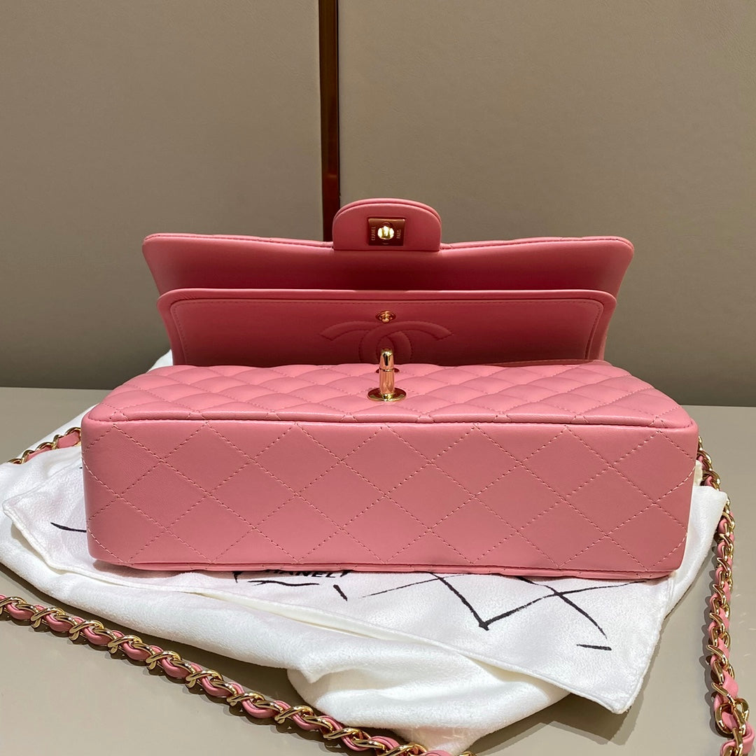 CH CLASSIC 11.12 HANDBAG 25.5 Lambskin Dark Pink