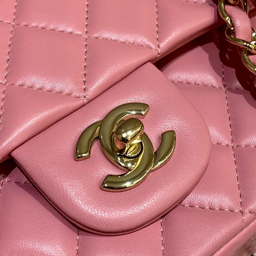 CH CLASSIC 11.12 HANDBAG 25.5 Lambskin Dark Pink