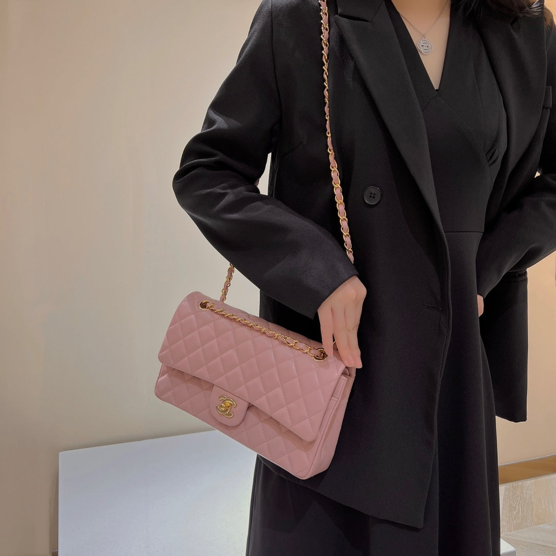 CH CLASSIC 11.12 HANDBAG 25.5 Lambskin Pink