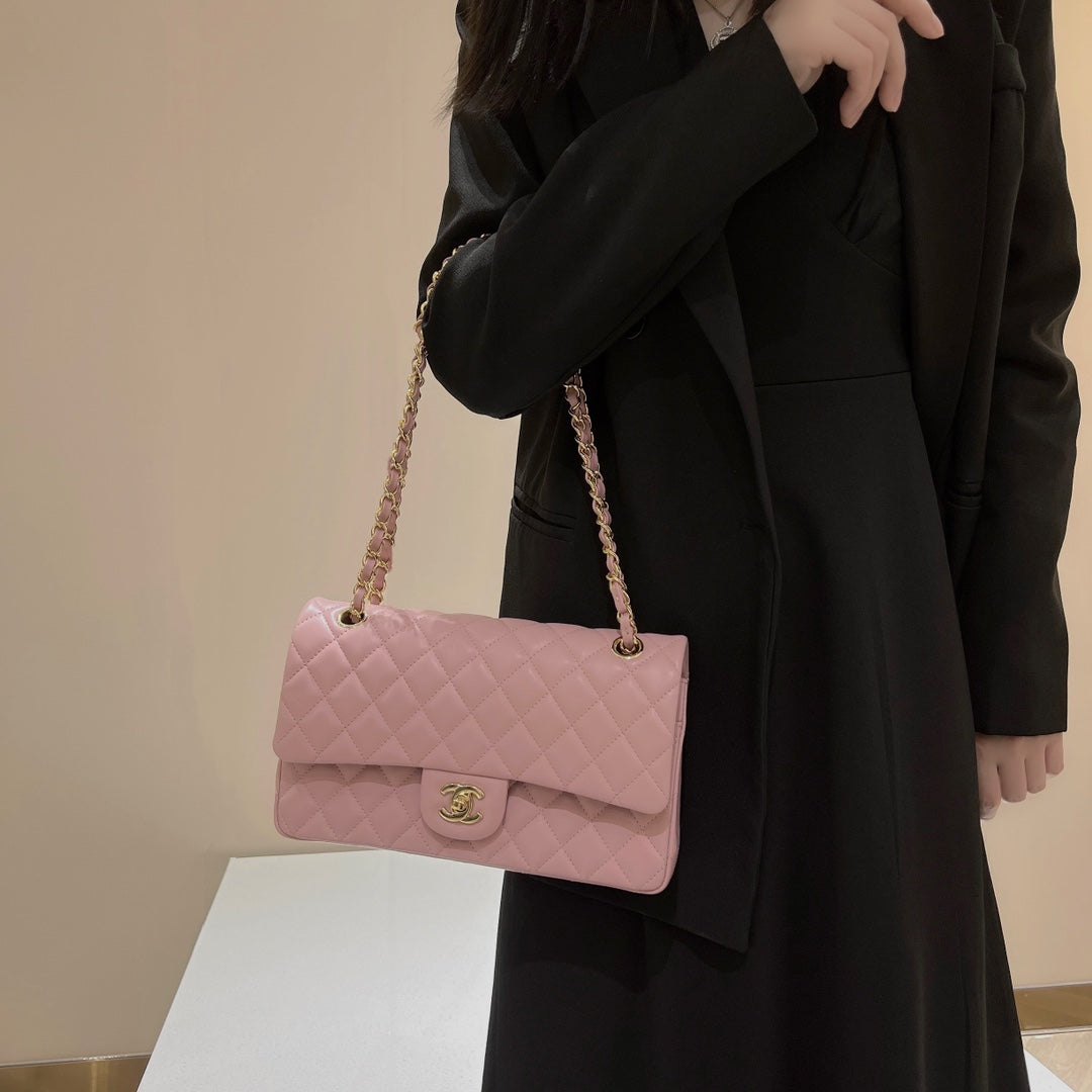 CH CLASSIC 11.12 HANDBAG 25.5 Lambskin Pink