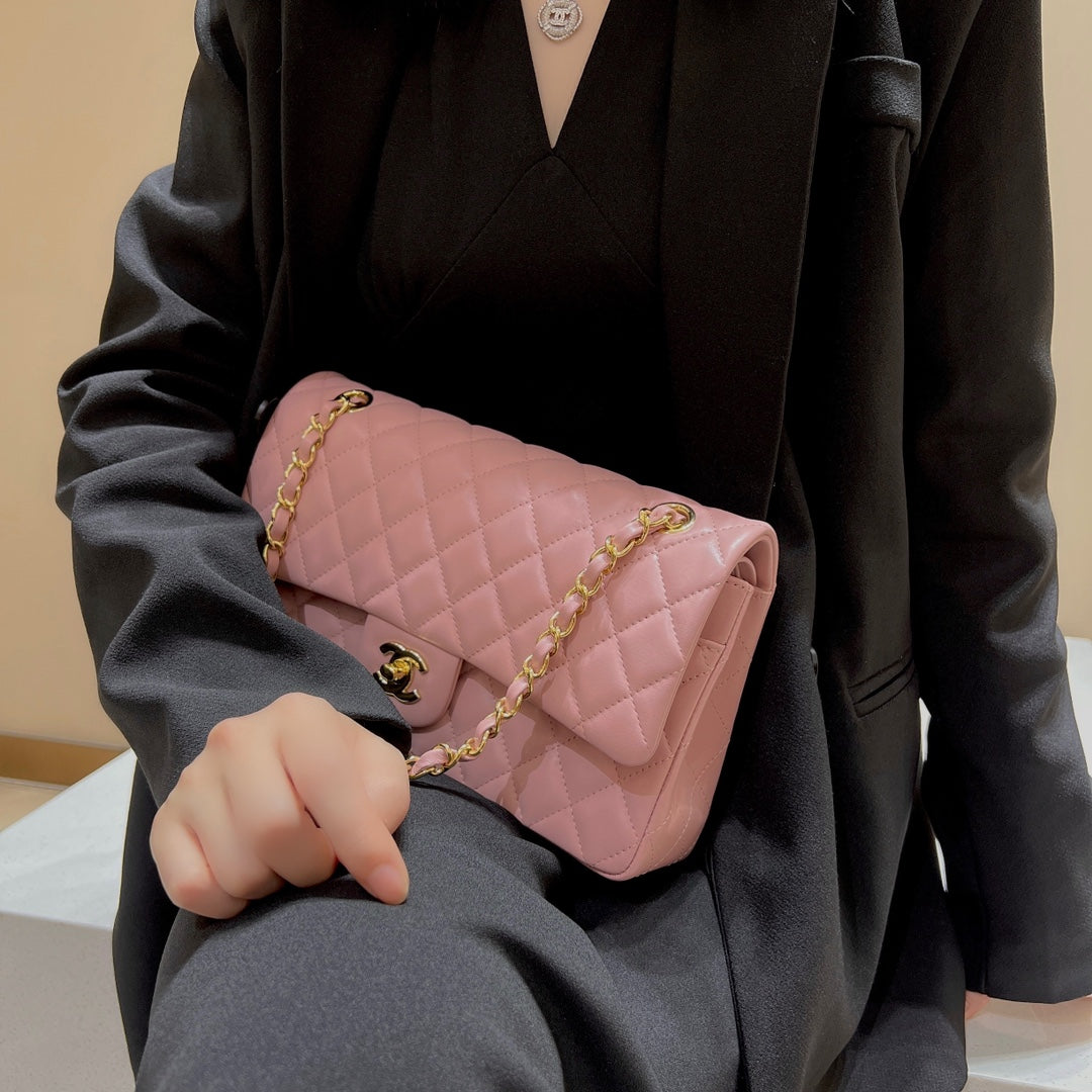 CH CLASSIC 11.12 HANDBAG 25.5 Lambskin Pink