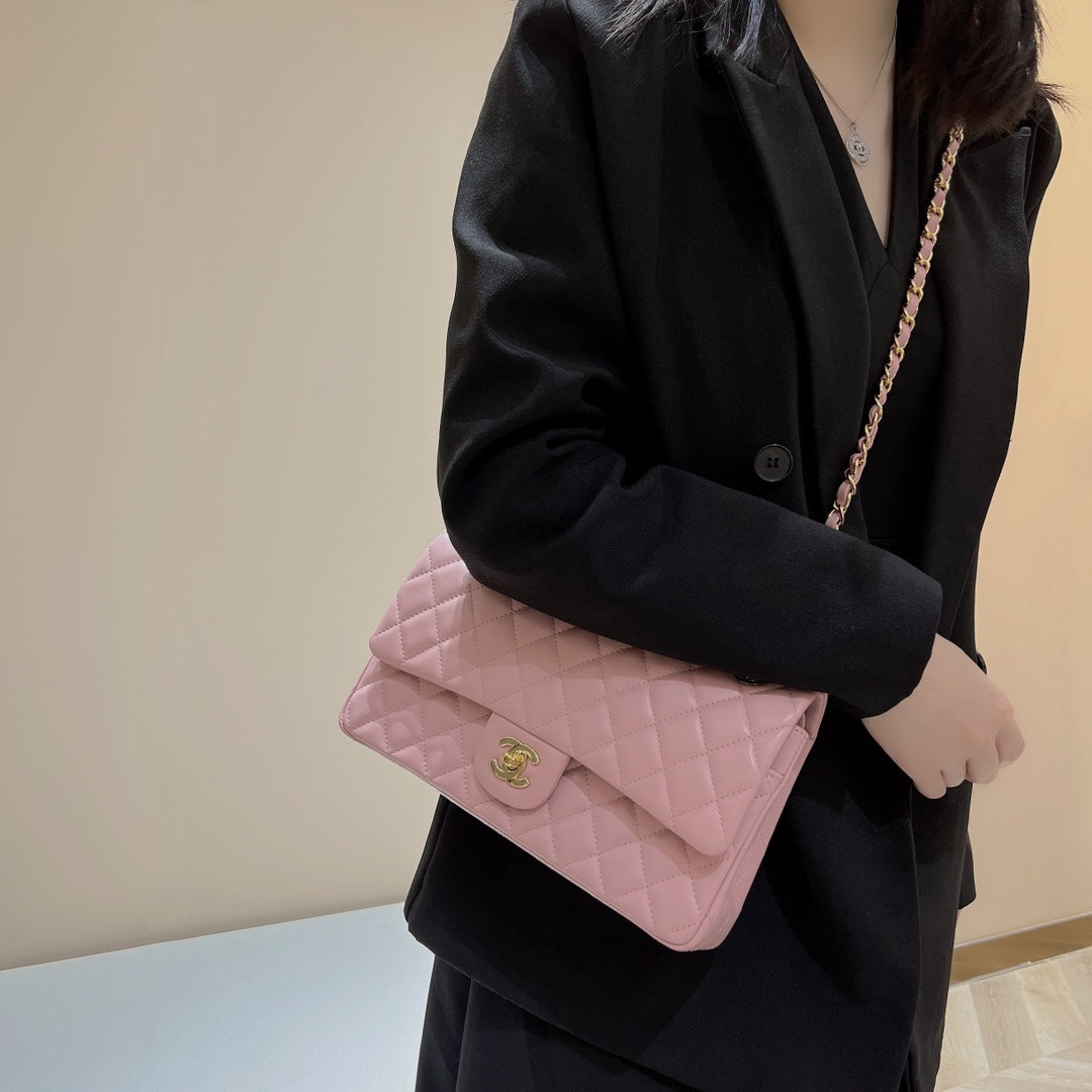 CH CLASSIC 11.12 HANDBAG 25.5 Lambskin Pink