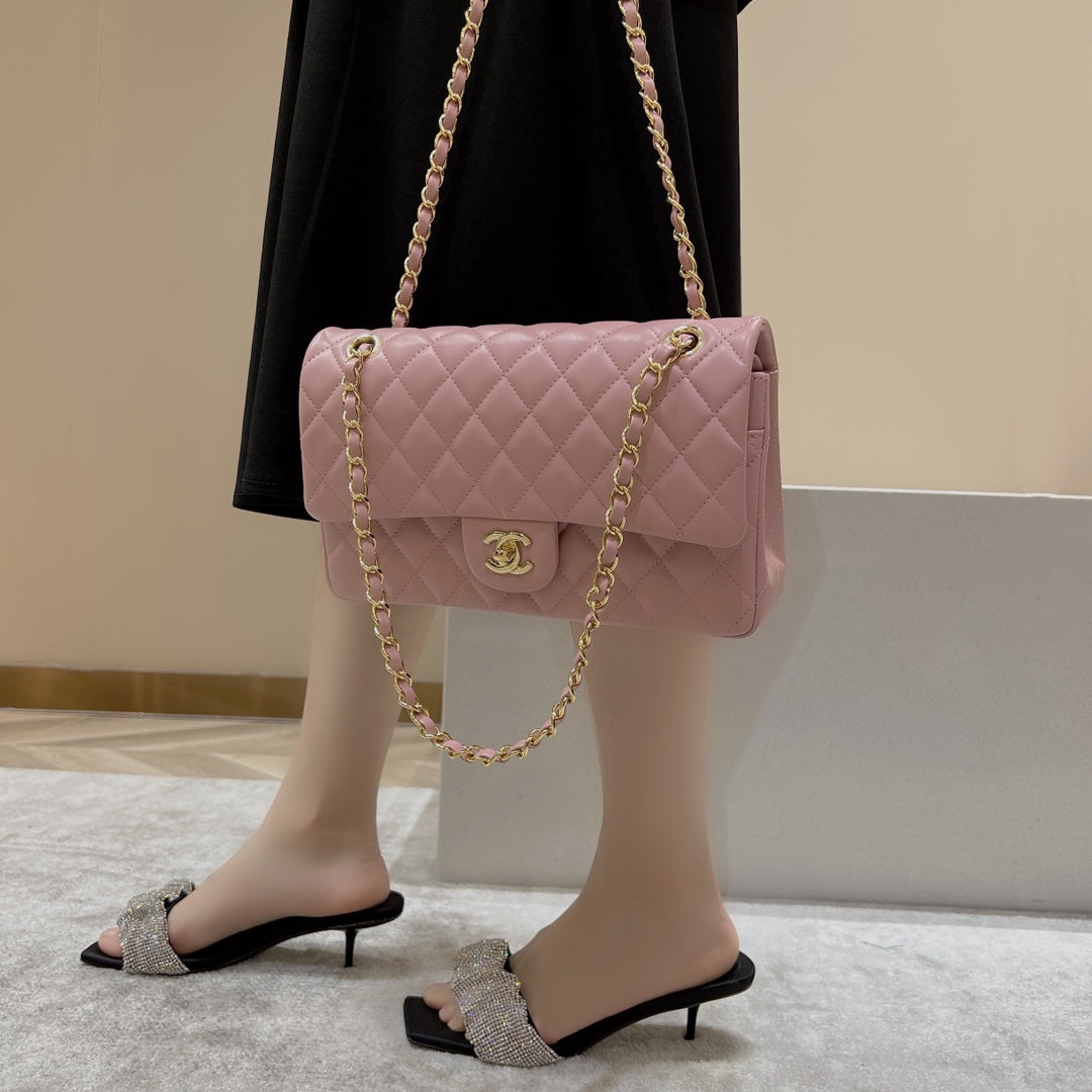 CH CLASSIC 11.12 HANDBAG 25.5 Lambskin Pink