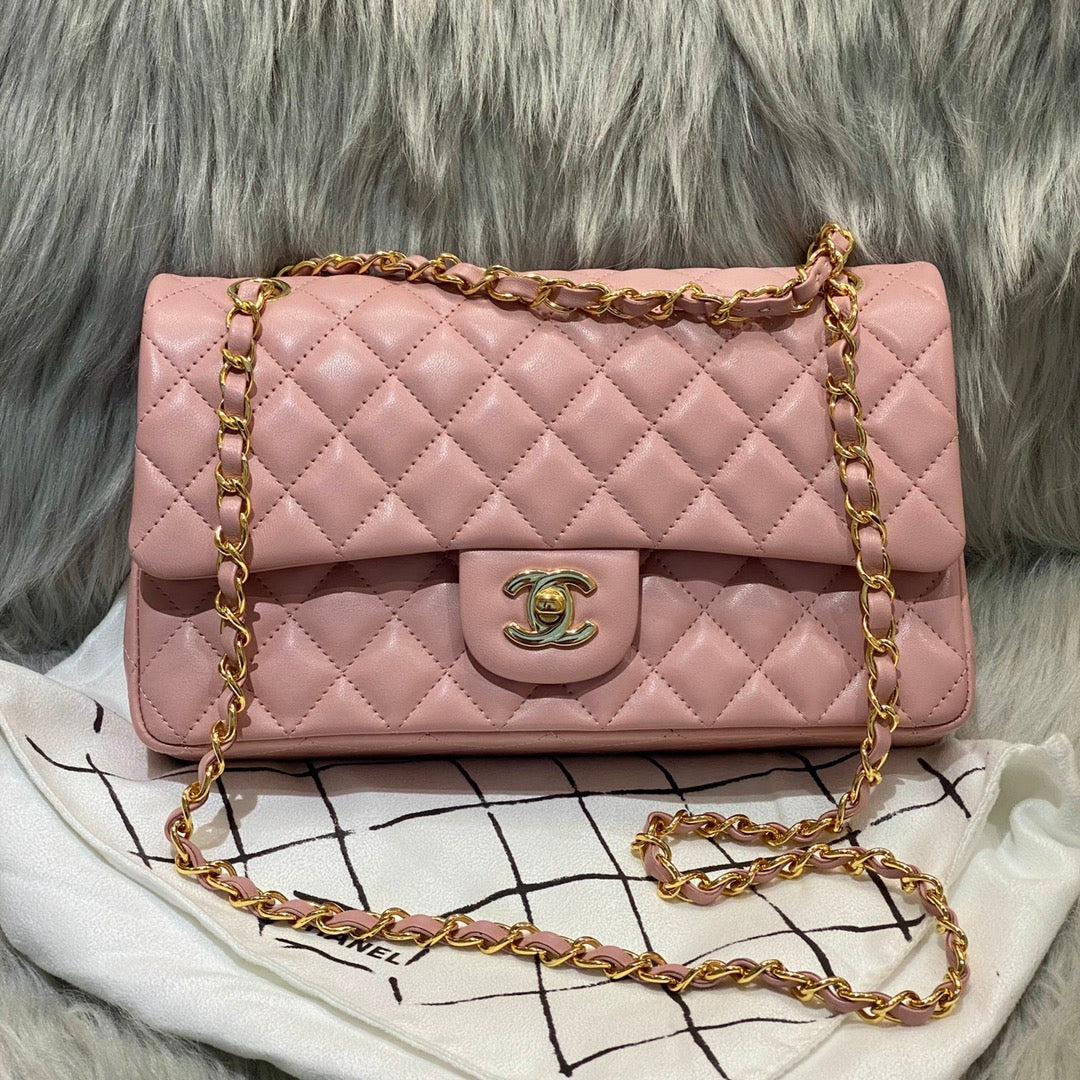 CH CLASSIC 11.12 HANDBAG 25.5 Lambskin Pink