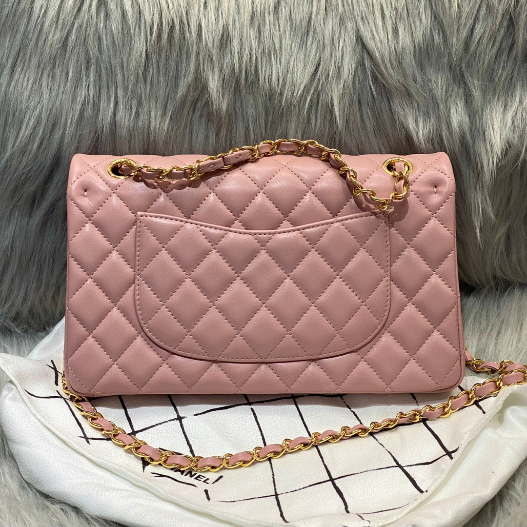 CH CLASSIC 11.12 HANDBAG 25.5 Lambskin Pink